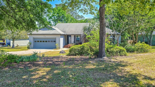 206 W Amelia Dr, Martinez, GA 30907 - view of front of property with a garage, a front yard, and concrete driveway