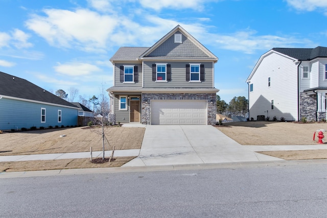 view of front facade with a garage