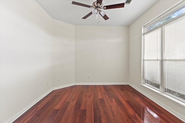 4500 Marthas Way, Grovetown, GA 30813 - unfurnished room with dark wood-type flooring, ceiling fan, and baseboards