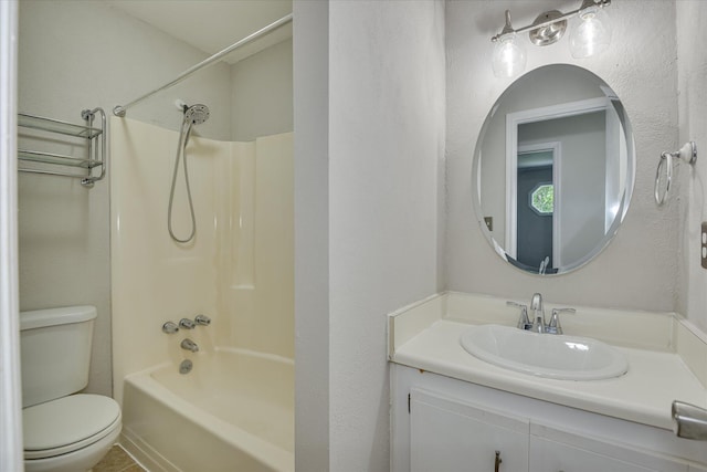 216 Dry Creek Rd, Evans, GA 30809 - bathroom with toilet, vanity, and shower / bathtub combination