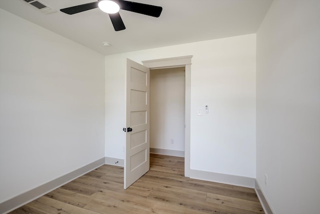 3313 Davant St, Augusta, GA 30907 - spare room with ceiling fan, light wood-style flooring, and a smoke detector