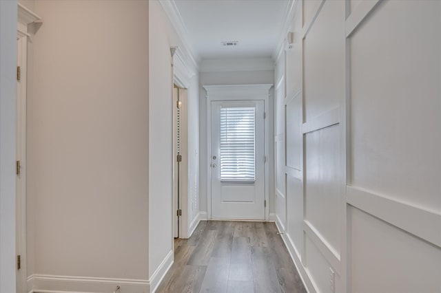 359 Sumac Trl, Evans, GA 30809 - hallway with wood finished floors, crown molding, and baseboards
