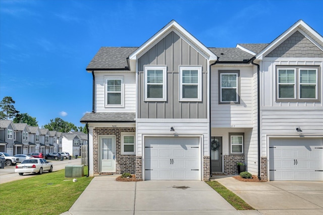 359 Sumac Trl, Evans, GA 30809 - townhome / multi-family property featuring board and batten siding, brick siding, and concrete driveway