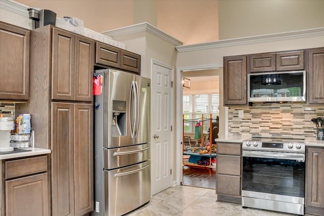 4804 High Meadows Dr, Grovetown, GA 30813 - kitchen with appliances with stainless steel finishes, tasteful backsplash, and light countertops