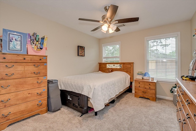 4804 High Meadows Dr, Grovetown, GA 30813 - bedroom featuring light carpet, a ceiling fan, and baseboards