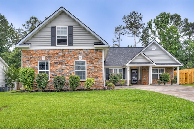 4804 High Meadows Dr, Grovetown, GA 30813 - view of front facade with stone siding and a shingled roof