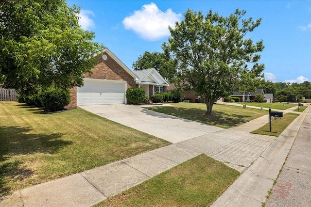 2071 Lake Forest Dr, Grovetown, GA 30813 - view of front of property featuring brick siding, concrete driveway, an attached garage, and a front lawn