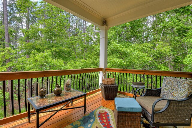 203 Jacque Cir, Mccormick, SC 29835 - view of wooden terrace