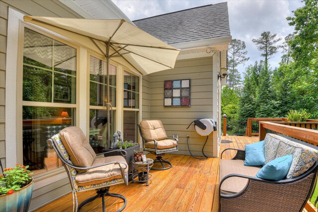 203 Jacque Cir, Mccormick, SC 29835 - view of wooden deck