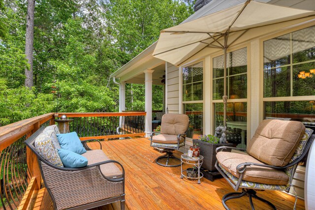 203 Jacque Cir, Mccormick, SC 29835 - view of wooden deck