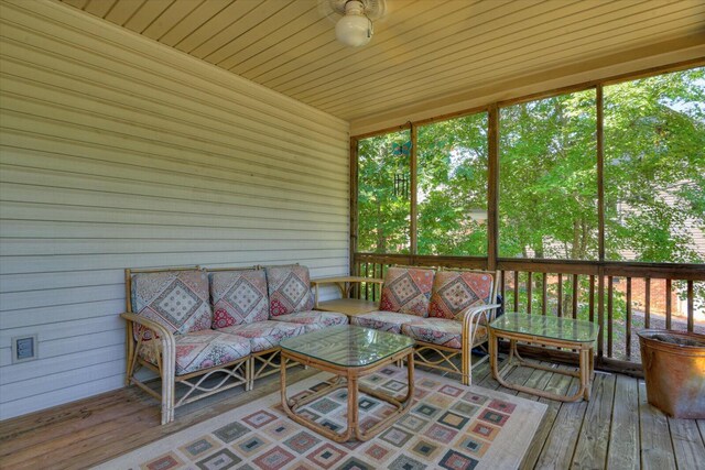 view of sunroom