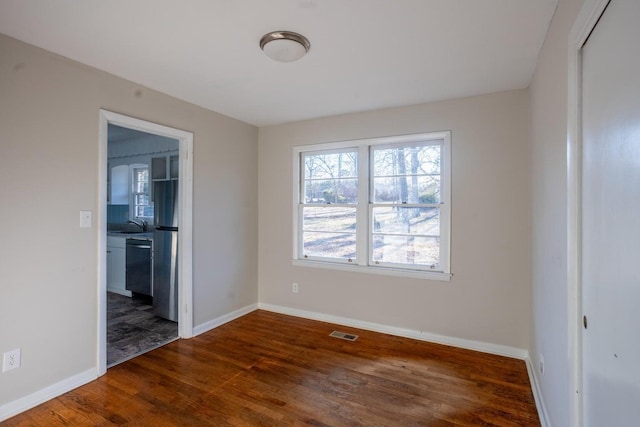 interior space with hardwood / wood-style floors