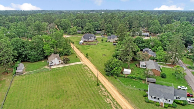 1009 Neilson St, Aiken, SC 29803 - aerial view of property's location with a heavily wooded area and rural landscape