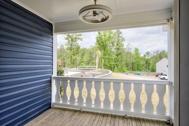 1543 Wrens Hwy, Thomson, GA 30824 - balcony with ceiling fan