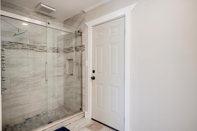 1543 Wrens Hwy, Thomson, GA 30824 - full bathroom featuring a shower stall and ornamental molding