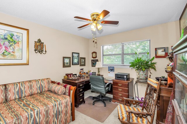 16 Cardinal Ln, North Augusta, SC 29841 - home office featuring carpet floors and a ceiling fan