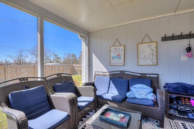 view of sunroom