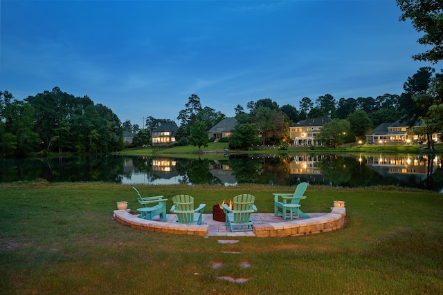 460 Armstrong Way, Evans, GA 30809 - view of green lawn featuring a water view and a patio area