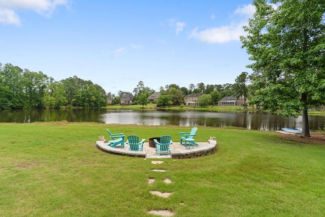460 Armstrong Way, Evans, GA 30809 - view of grassy yard with a water view and a patio area
