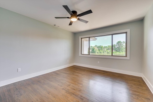 118 Lake Bluff Dr, Waynesboro, GA 30830 - spare room with ceiling fan and wood finished floors