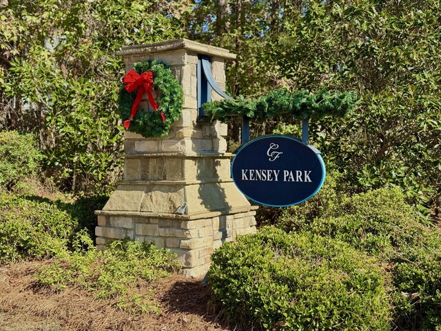 view of community sign