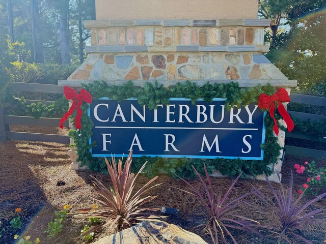 view of community sign