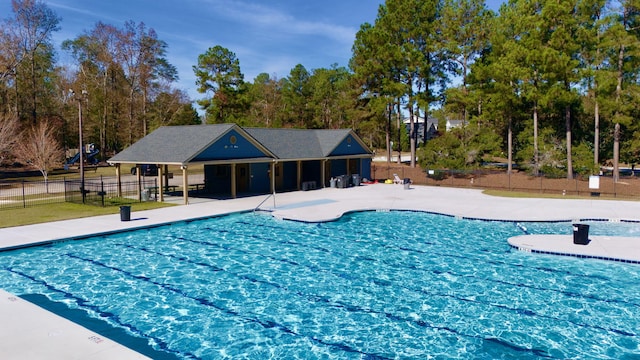 view of pool featuring a patio area