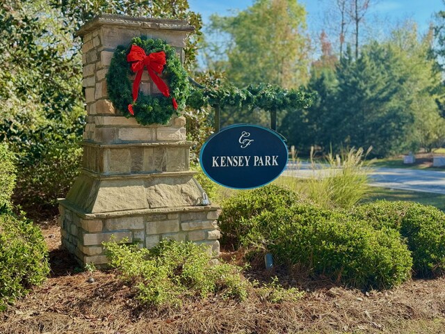 view of community sign