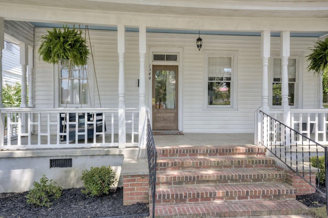 1544 Schley St, Augusta, GA 30904 - doorway to property with covered porch and crawl space