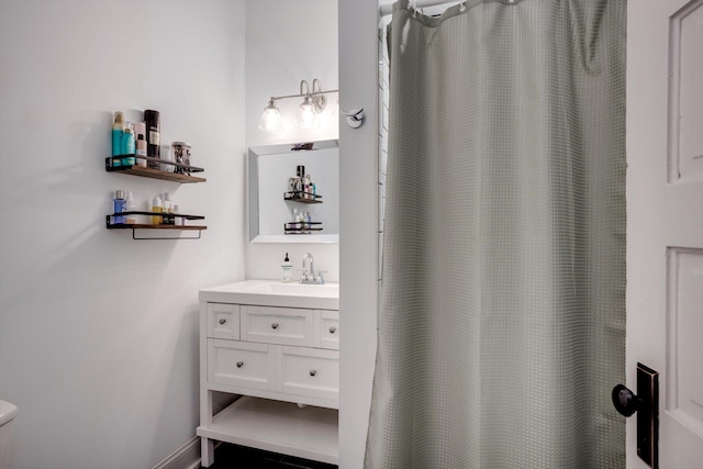 1544 Schley St, Augusta, GA 30904 - full bath with vanity, toilet, and a shower with curtain