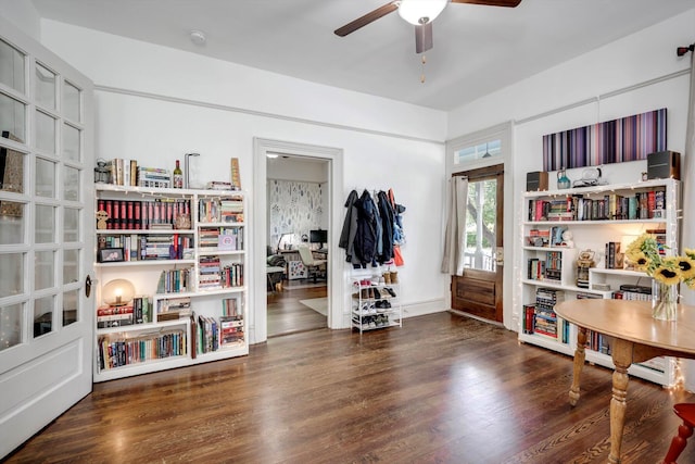 1544 Schley St, Augusta, GA 30904 - home office with ceiling fan and wood finished floors