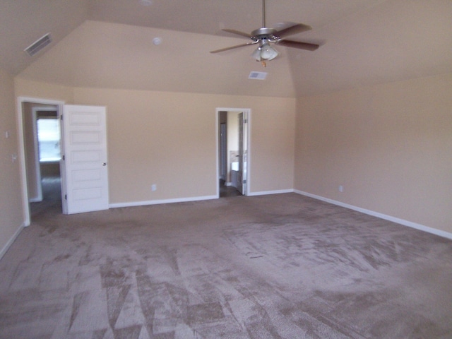 2103 Kaneck Way, Hephzibah, GA 30815 - carpeted spare room with lofted ceiling, ceiling fan, and baseboards