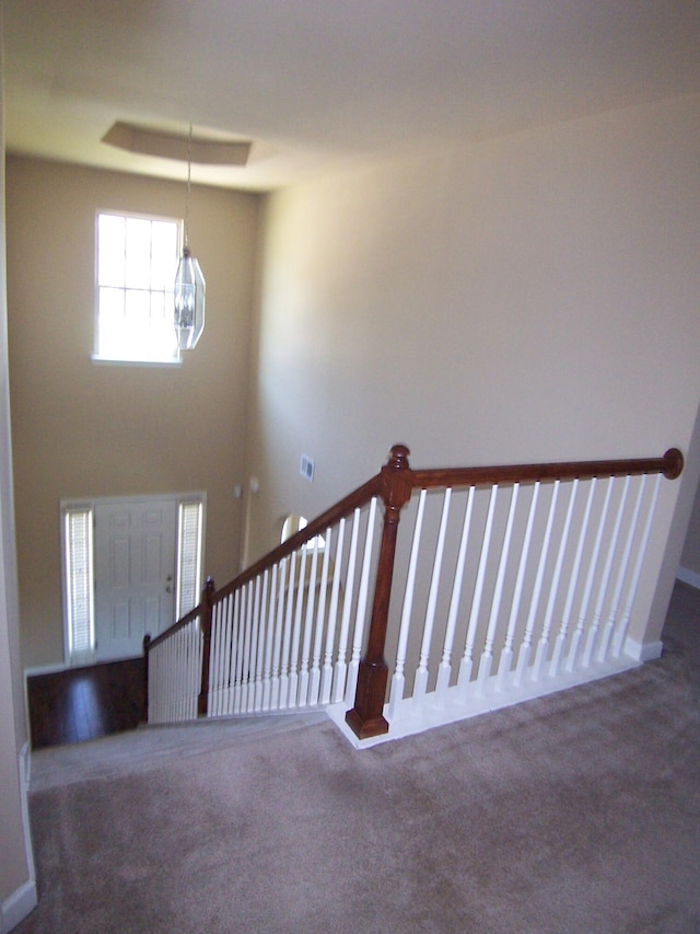 2103 Kaneck Way, Hephzibah, GA 30815 - staircase featuring carpet floors