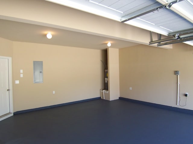 2103 Kaneck Way, Hephzibah, GA 30815 - garage featuring electric panel, water heater, and baseboards
