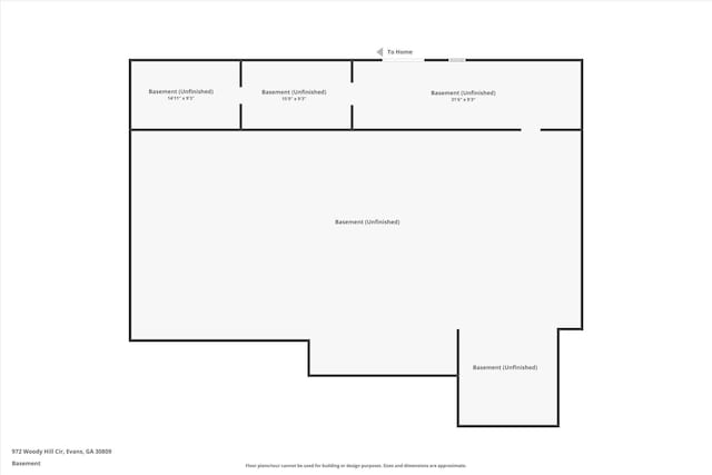 972 Woody Hill Cir, Evans, GA 30809 - floor plan / room layout