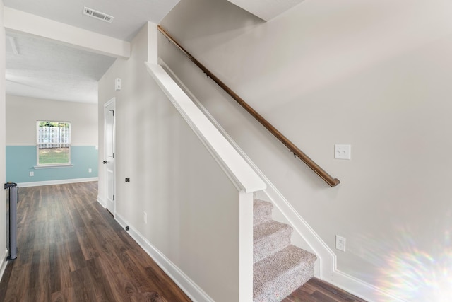 501 Cranberry Cir, Grovetown, GA 30813 - staircase with wood finished floors and beam ceiling