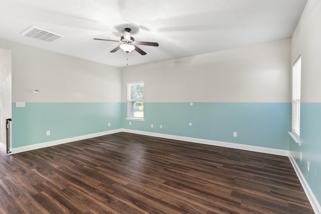 501 Cranberry Cir, Grovetown, GA 30813 - empty room with ceiling fan and dark wood-style flooring