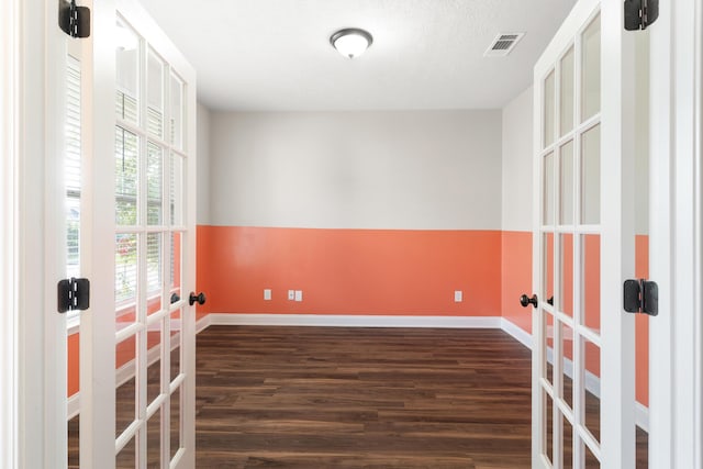 501 Cranberry Cir, Grovetown, GA 30813 - unfurnished room with french doors and dark wood-style flooring