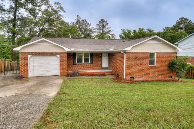2669 Corning St, Hephzibah, GA 30815 - single story home featuring crawl space, brick siding, an attached garage, driveway, and a shingled roof
