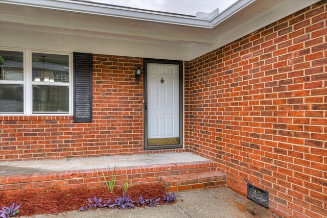 2669 Corning St, Hephzibah, GA 30815 - doorway to property with brick siding