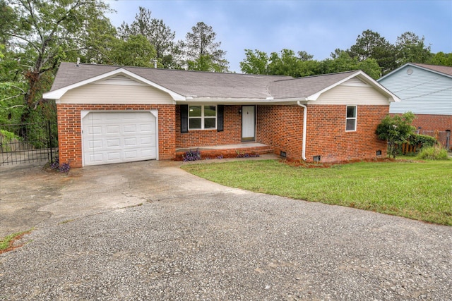 2669 Corning St, Hephzibah, GA 30815 - ranch-style home featuring brick siding, driveway, an attached garage, crawl space, and roof with shingles