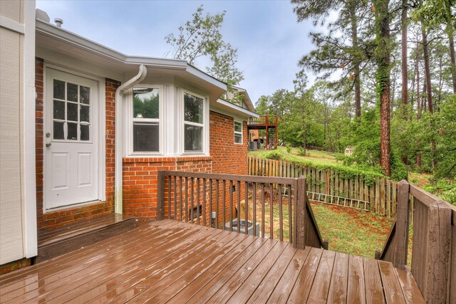 2669 Corning St, Hephzibah, GA 30815 - view of wooden deck