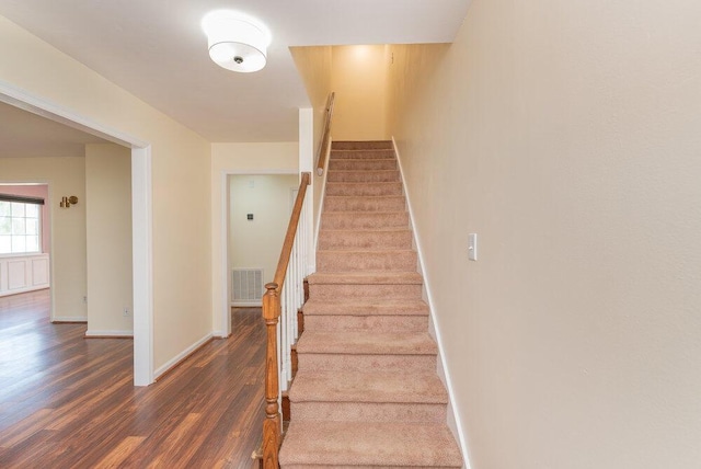 2421 Castlewood Dr, Augusta, GA 30904 - staircase featuring wood finished floors and baseboards