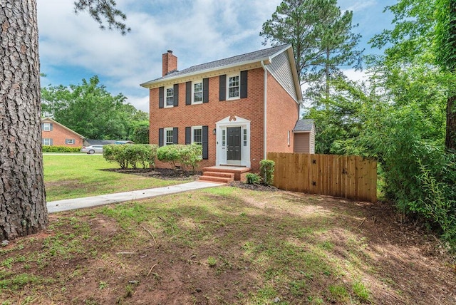 2421 Castlewood Dr, Augusta, GA 30904 - colonial house with a chimney and brick siding