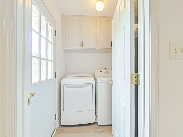 15 Whitney Ct, Augusta, GA 30904 - washroom featuring washer and clothes dryer, cabinet space, and light wood-style flooring