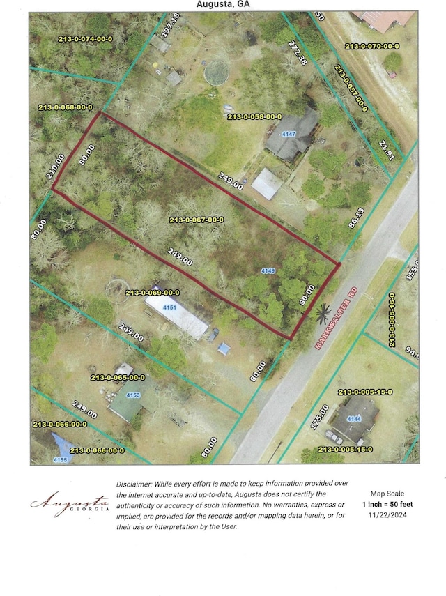 4149 Markwalter Rd, Hephzibah GA, 30815 land for sale