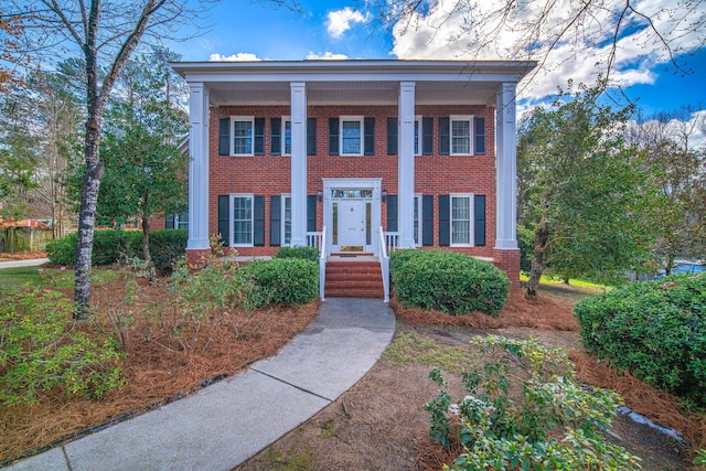 view of greek revival inspired property