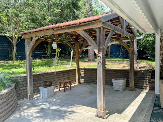 707 Pin Oak Dr, Aiken, SC 29801 - view of patio / terrace with a gazebo
