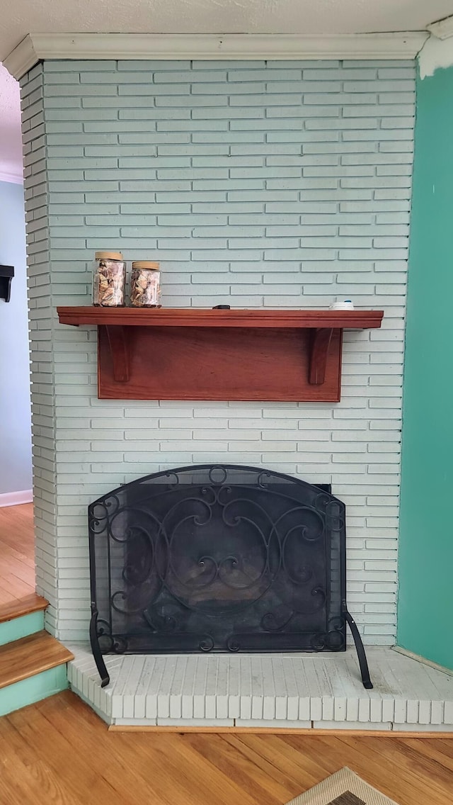 707 Pin Oak Dr, Aiken, SC 29801 - detailed view of a fireplace and wood finished floors