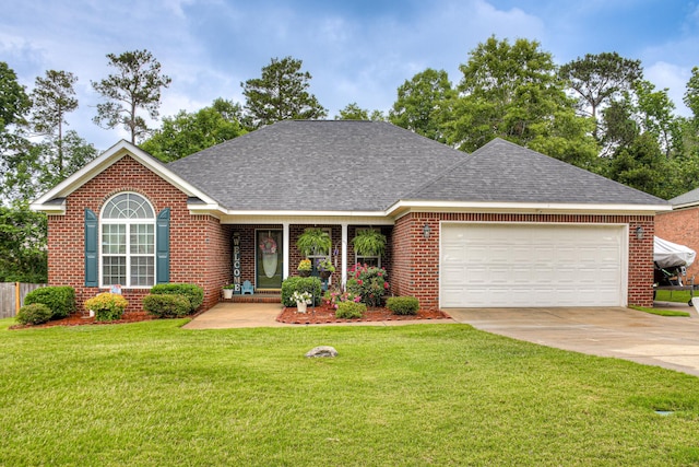 4538 Country Glen Cir, Grovetown, GA 30813 - view of front facade featuring a garage, roof with shingles, and brick siding